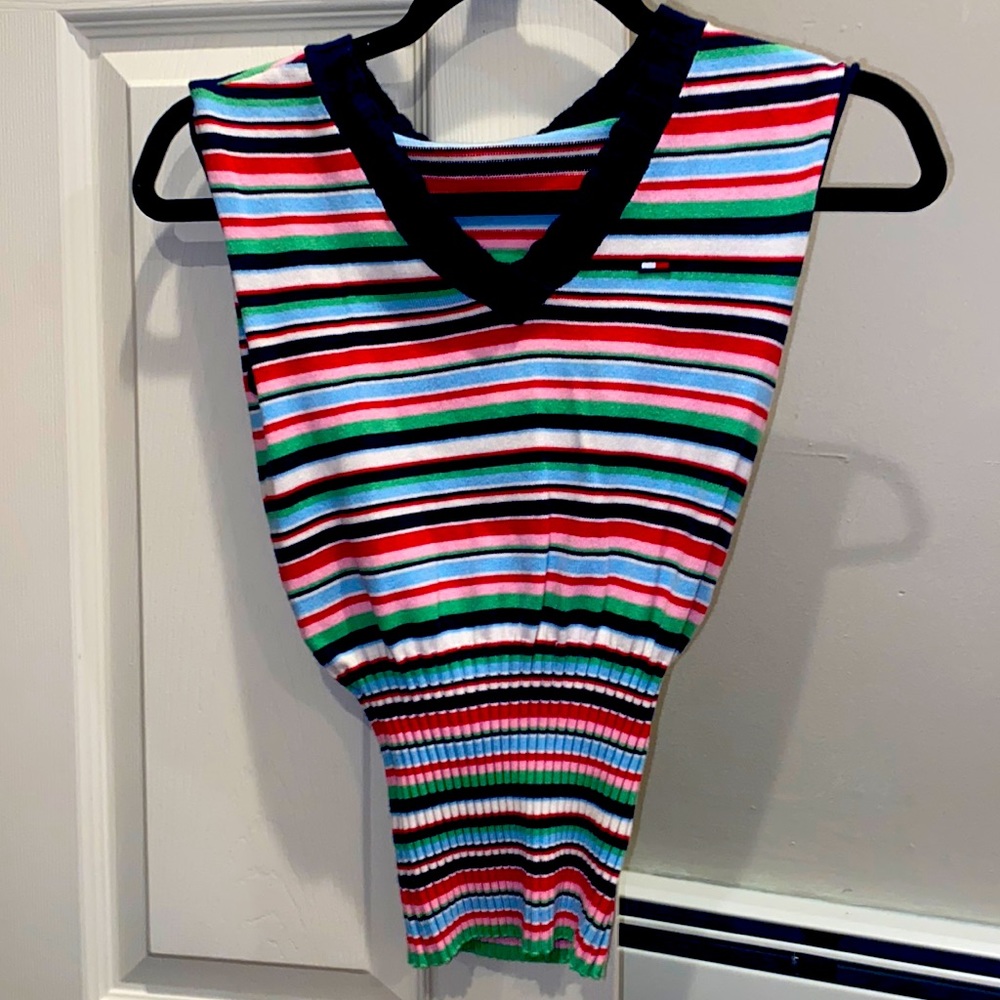 Tommy Hilfiger Striped Sweater Vest!!